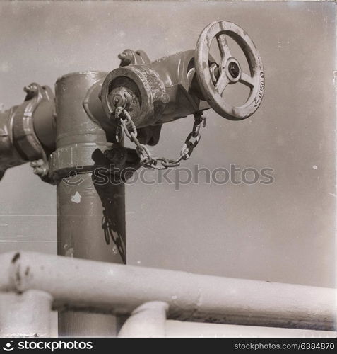 in australia an old blur hydrant and the empty sky concept of safety