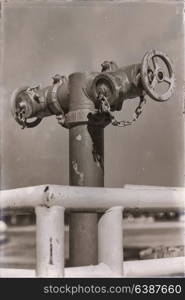 in australia an old blur hydrant and the empty sky concept of safety