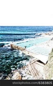in australia bondie beach and the resort pool near ocean