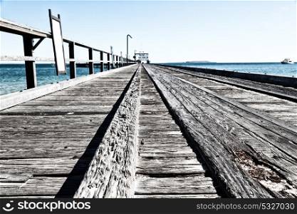 in australia fraser island the old wooden harbor like holiday concept