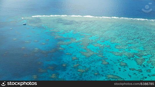 in australia natuarl park the great reef from the high concept of paradise