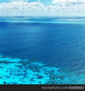 in australia natuarl park the great reef from the high concept of paradise. the great reef from the high