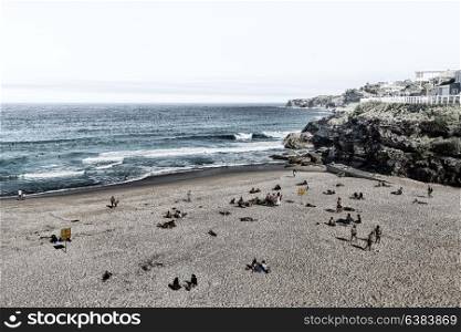 in australia people in bondie beach and the resort near ocean