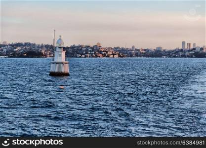 in australia sidney the antique lighthouse in the sea