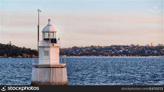 in australia sidney the antique lighthouse in the sea