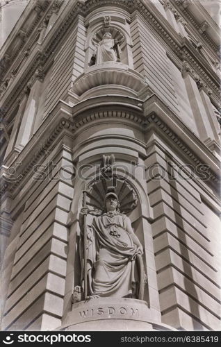 in australia sidney the antique statue in the wall