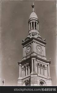 in australia sydney the antique clock tower . in sydney the antique clock tower