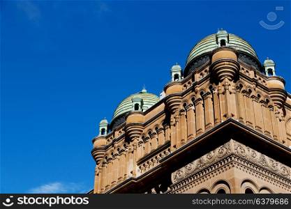 in australia sydney the antique queen victoria building and the dome in the sky