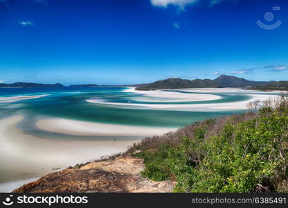 in australia the beach of Whitsunday Island like paradise concept and relax