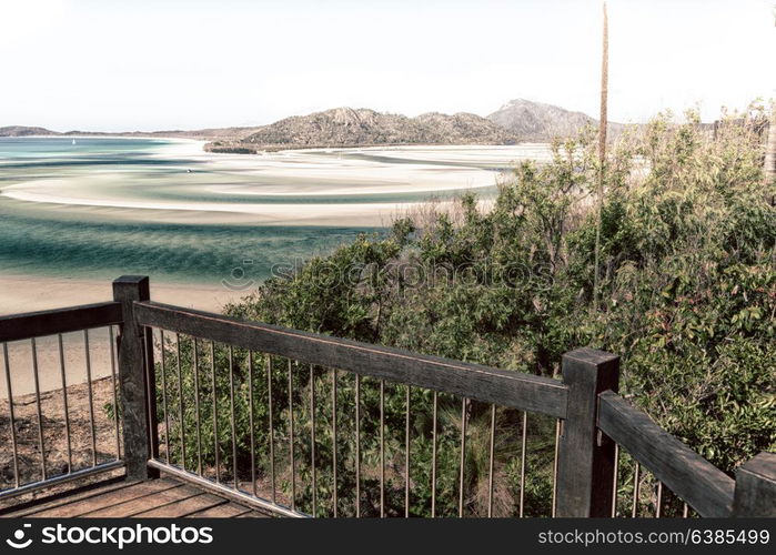 in australia the beach of Whitsunday Island like paradise concept and relax