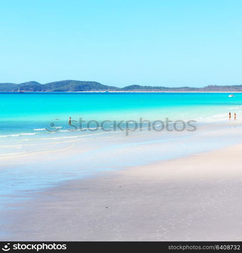 in australia the beach of Whitsunday Island like paradise concept and relax