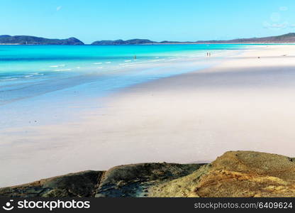 in australia the beach of Whitsunday Island like paradise concept and relax