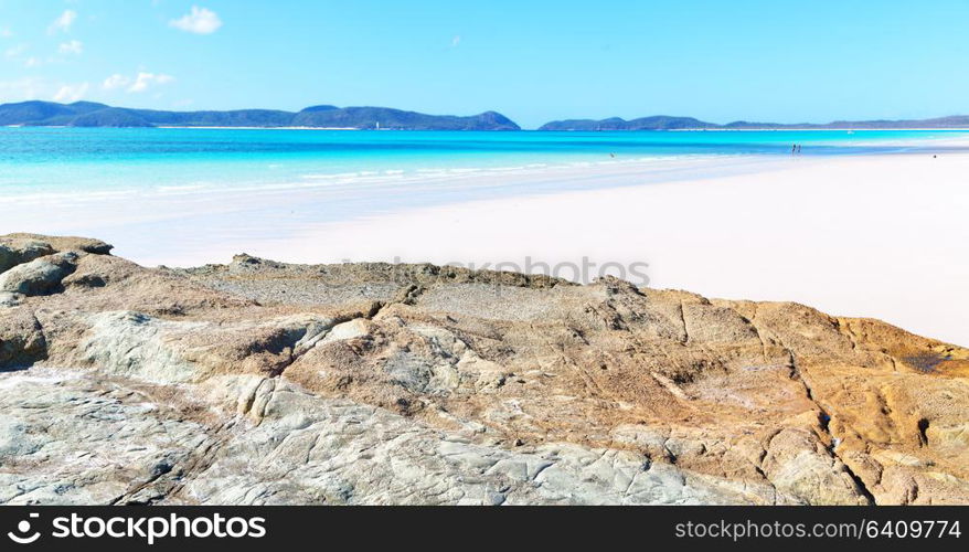 in australia the beach of Whitsunday Island like paradise concept and relax