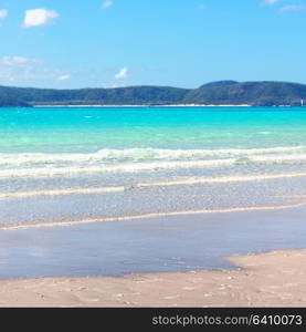 in australia the beach of Whitsunday Island like paradise concept and relax