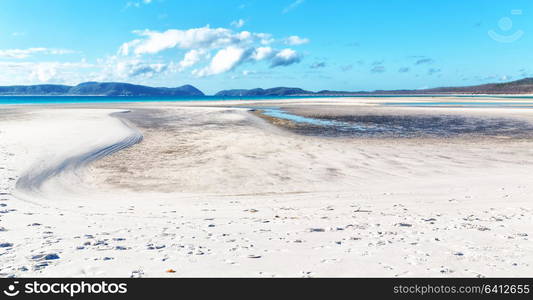 in australia the beach of Whitsunday Island like paradise concept and relax