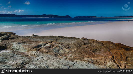 in australia the beach of Whitsunday Island like paradise concept and relax