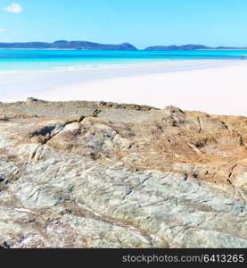 in australia the beach of Whitsunday Island like paradise concept and relax