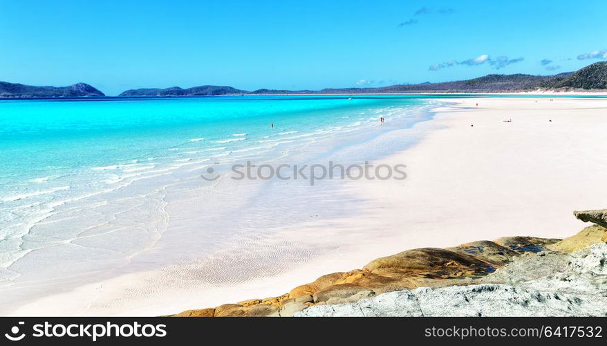 in australia the beach of Whitsunday Island like paradise concept and relax