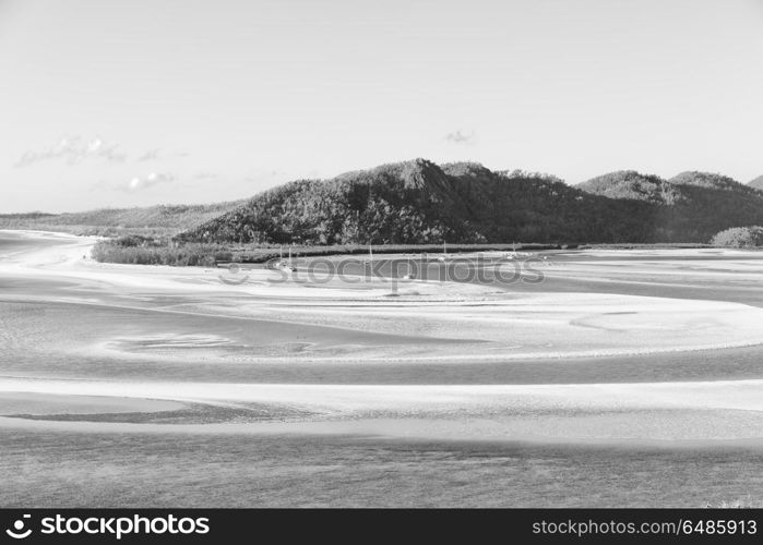 in australia the beach of Whitsunday Island like paradise concept and relax. in australia the beach like paradise