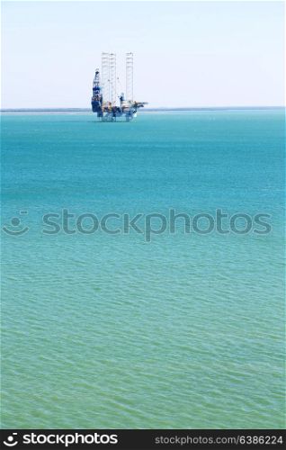 in australia the concept of industrial with an off shore platform in the clear ocean