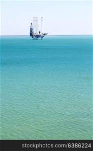 in australia the concept of industrial with an off shore platform in the clear ocean
