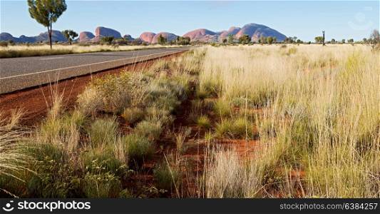 in australia the concept of remote in the outback the asphalt line and hill