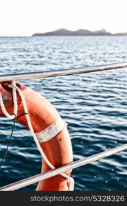 in australia the concept of safety in the ocean with lifebuoy in the boat