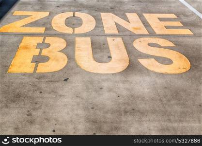 in australia the line painted in the asphalt information for the bus zone