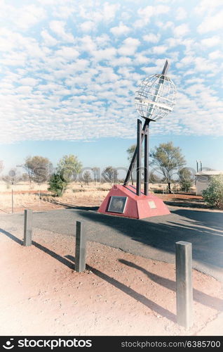 in australia the monument of the tropic of capricorn and clouds