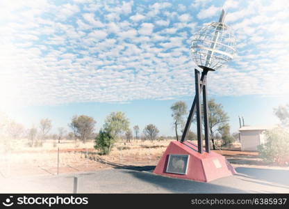 in australia the monument of the tropic of capricorn and clouds