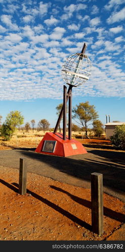 in australia the monument of the tropic of capricorn and clouds