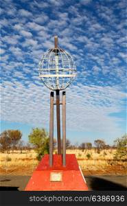 in australia the monument of the tropic of capricorn and clouds