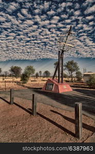 in australia the monument of the tropic of capricorn and clouds