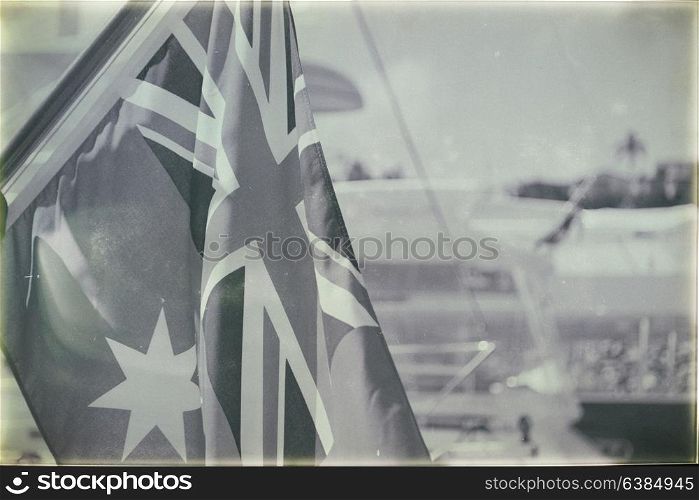 in australia the navy flag in the wind
