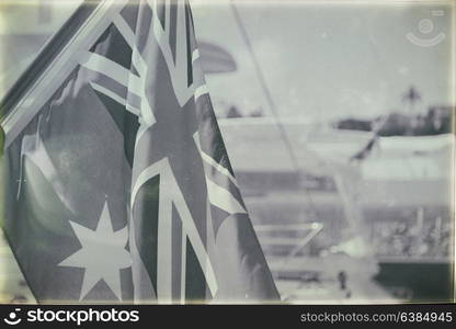 in australia the navy flag in the wind