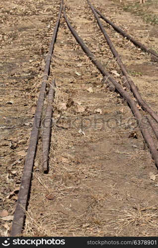 in australia the old abandoned railroad in the nature