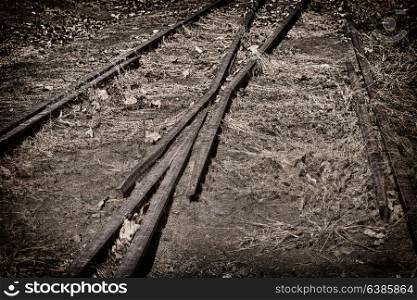 in australia the old abandoned railroad in the nature