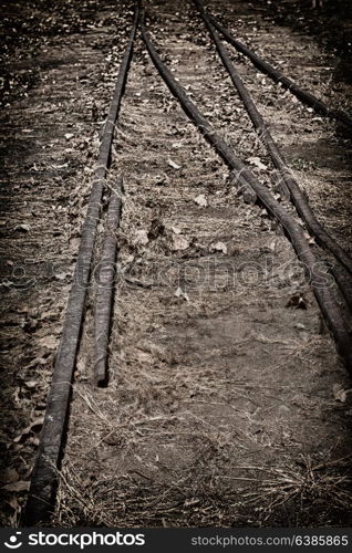 in australia the old abandoned railroad in the nature