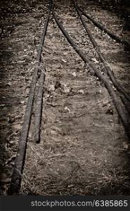 in australia the old abandoned railroad in the nature