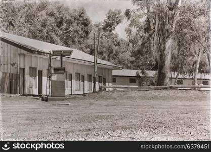 in australia the old gasoline pump station service concept