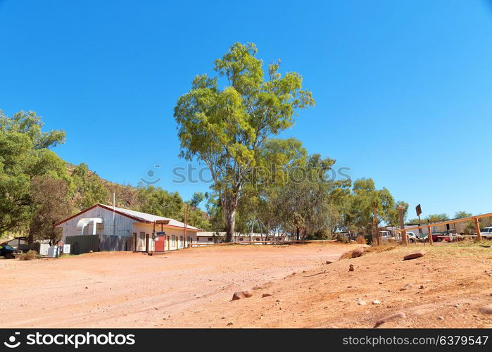 in australia the old gasoline pump station service concept