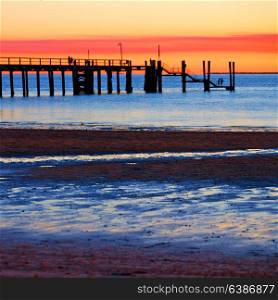 in australia the pier beach of Hervey Bay Fraser Island like paradise concept and relax