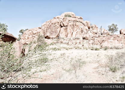 in australia the rocks of devil s marble in the northern territory