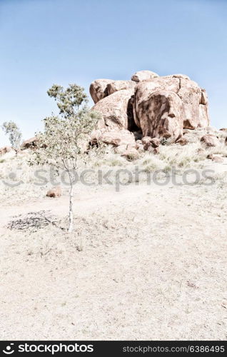 in australia the rocks of devil s marble in the northern territory