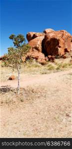 in australia the rocks of devil s marble in the northern territory