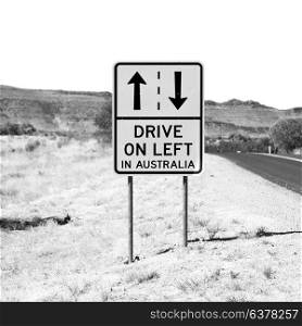 in australia the sign of drive on left like concept of safety