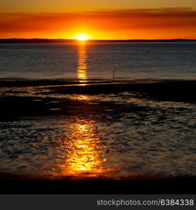 in australia the sunset in the ocean like concept of relax and holiday