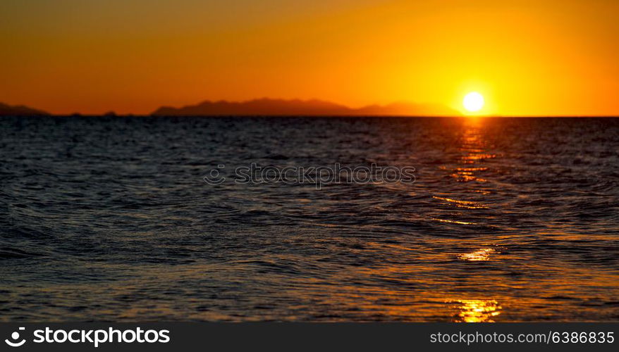 in australia the sunset in the ocean like concept of relax and holiday