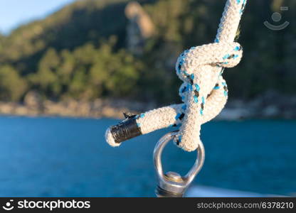 in australian catamaran a old rope in the sky like abstract concept