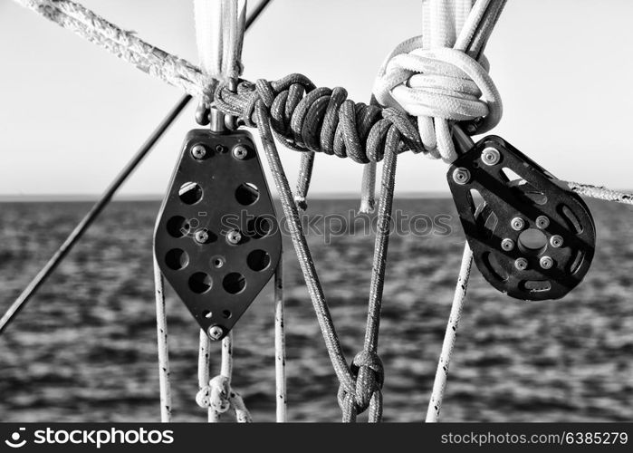 in australian catamaran a old rope in the sky like abstract concept